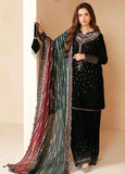 Embroidered Unstitched 3 Piece Velvet Suit D1639 JV-VF-2037 - Party Wear