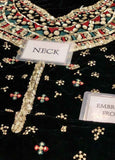 Embroidered Unstitched 3 Piece Velvet Suit D1639 JV-VF-2037 - Party Wear