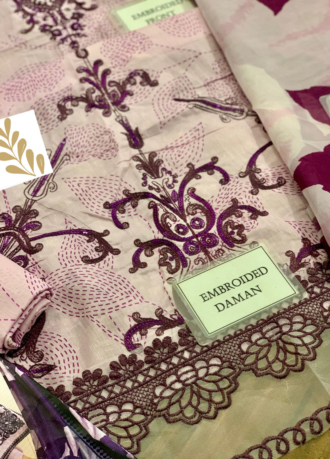 Embroidered Lawn 3 Piece Unstitched Suit D1744 BIL-73-A - Summer Collection
