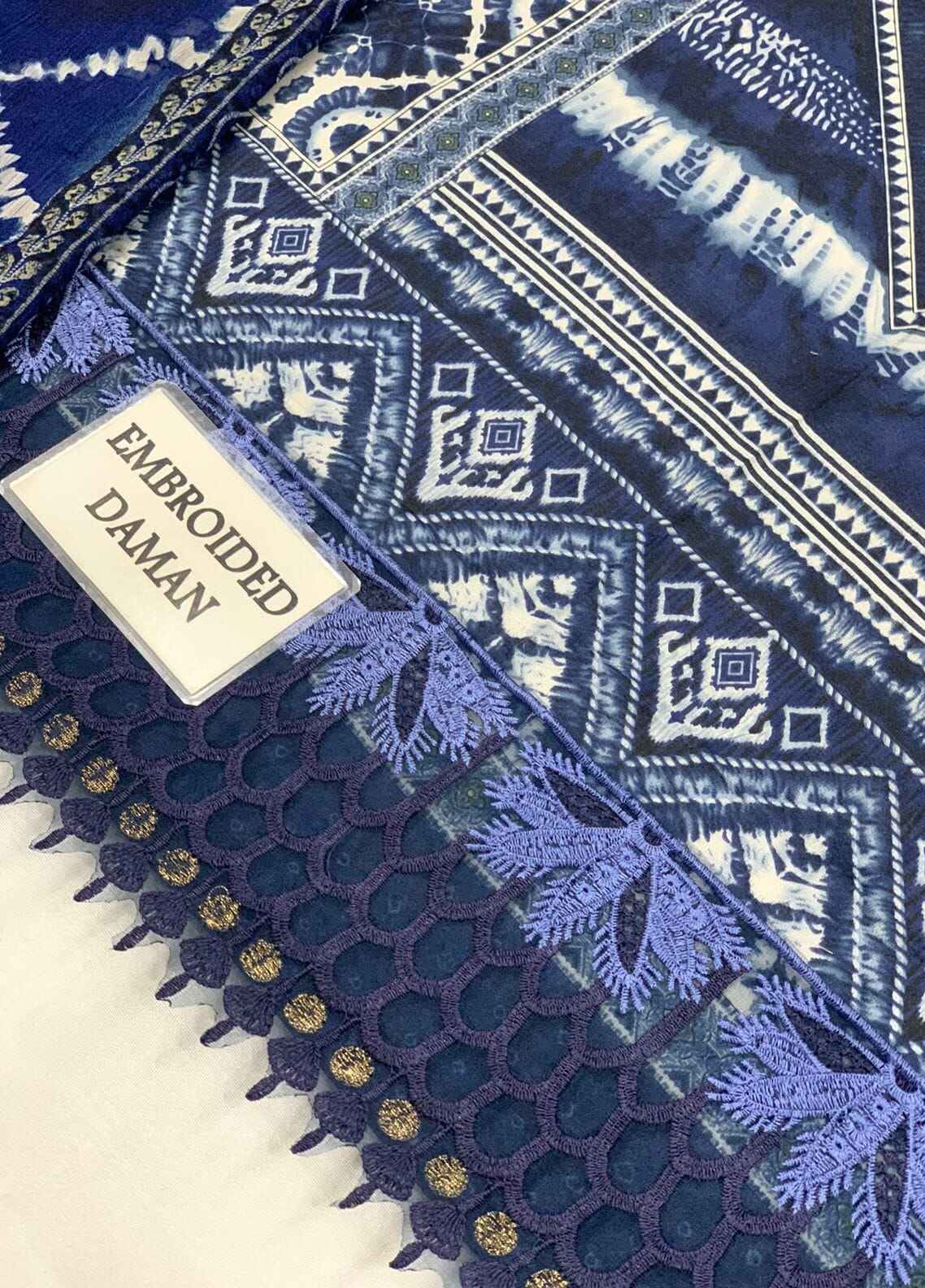 Embroidered Lawn 3 Piece Unstitched Suit D1583 MBL-MPT-2208-B-24- Summer Collection