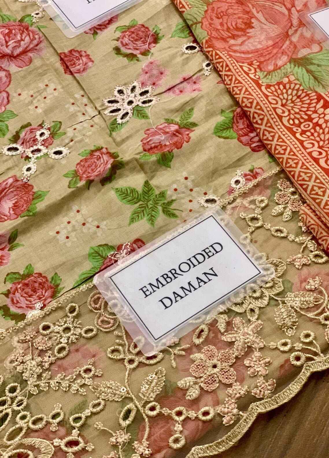 Embroidered Lawn 3 Piece Unstitched Suit D1722 IL-SFL-05-Radiance - Summer Collection
