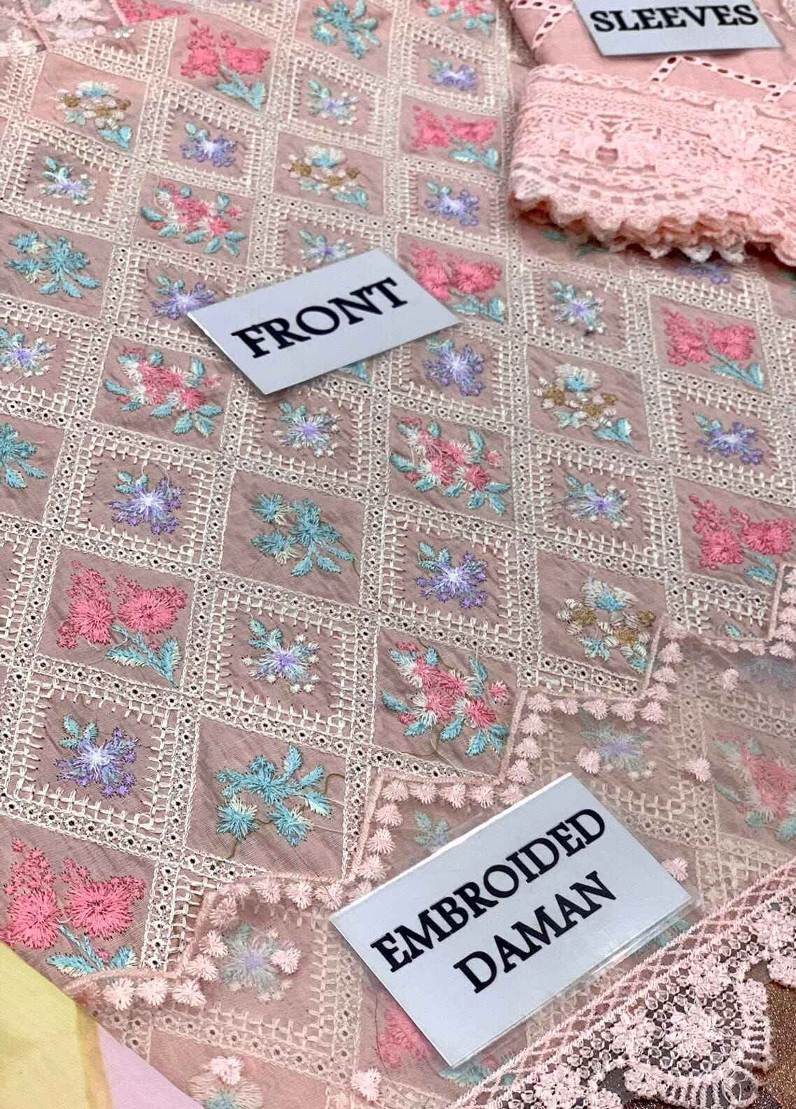 Embroidered Lawn 3 Piece Unstitched Suit D1579 MBL-MPT-2203-B-24 - Summer Collection