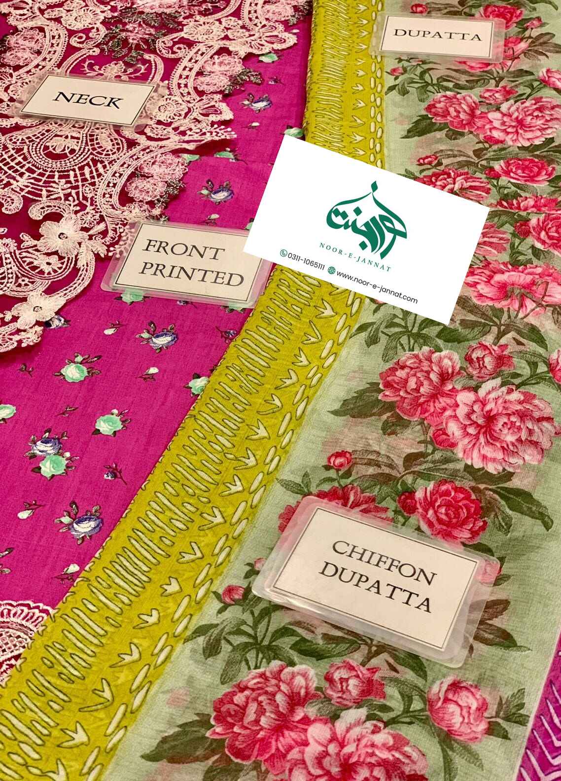 Embroidered Lawn 3 Piece Unstitched Suit D1557 ESL-04B-ENCHANTMENT - Summer Collection