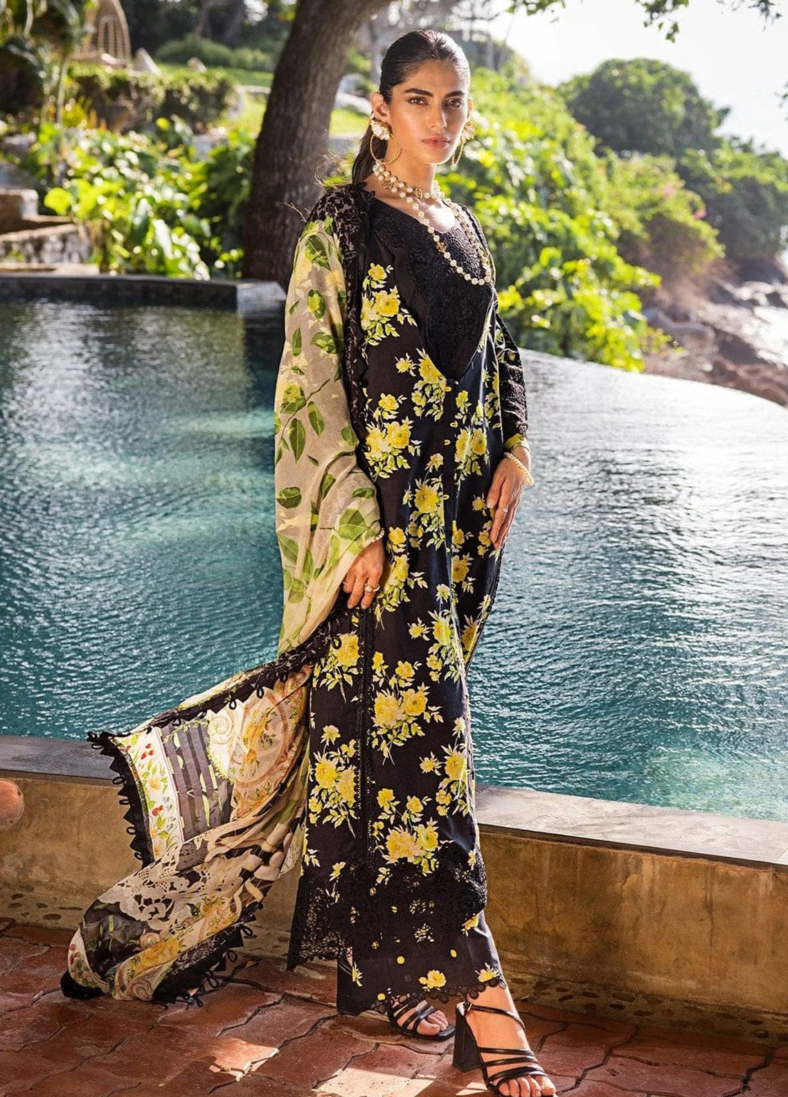 Embroidered Lawn 3 Piece Unstitched Suit D1533 ESL-06A ECLIPSED DREAM - Summer Collection