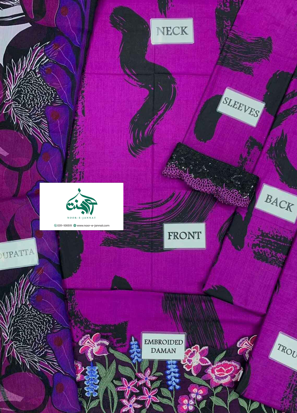 Embroidered Lawn 3 Piece Unstitched Suit D1573 MBL-MPT-2205-B-24- Summer Collection
