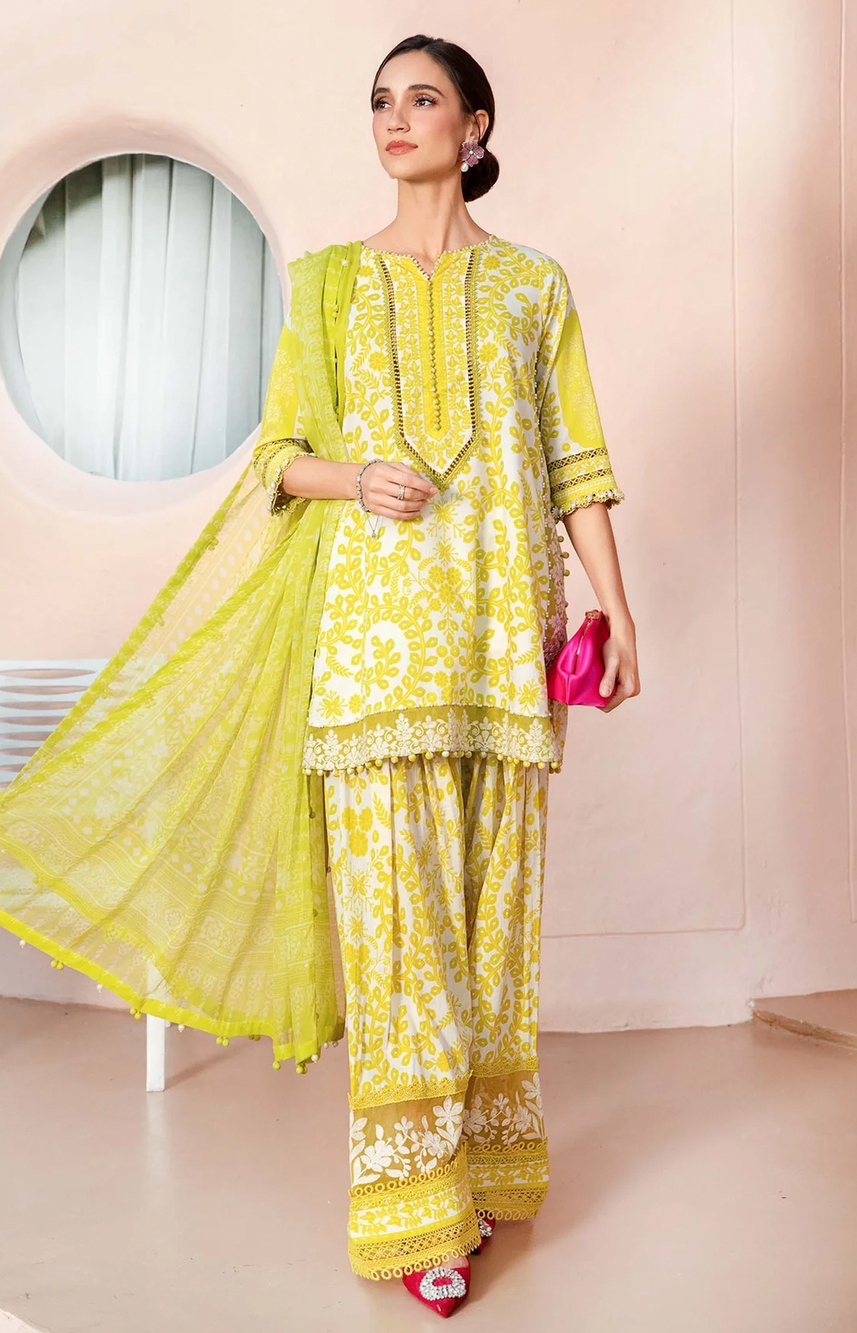 Embroidered Lawn 3 Piece Unstitched Suit D1726 MBL-MPT-2504-A-25- Summer Collection
